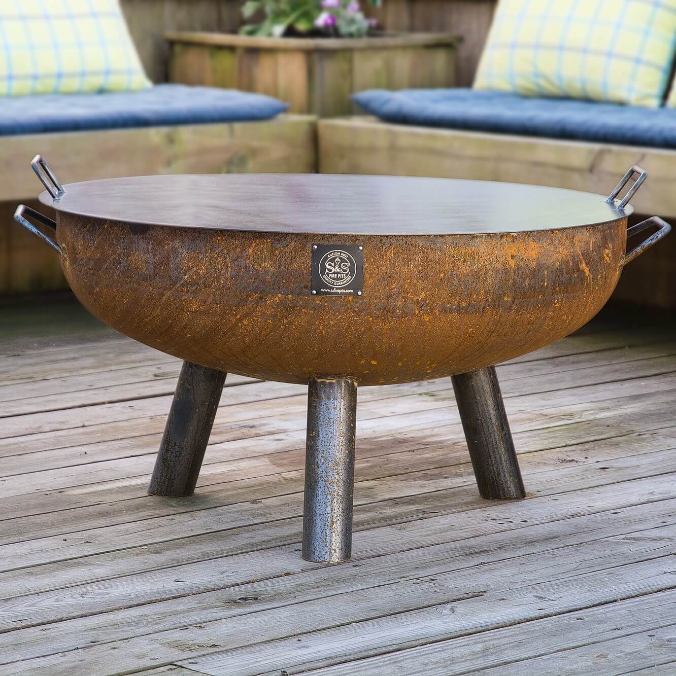 36" Handcrafted Snuffer Lid for Fire Pit