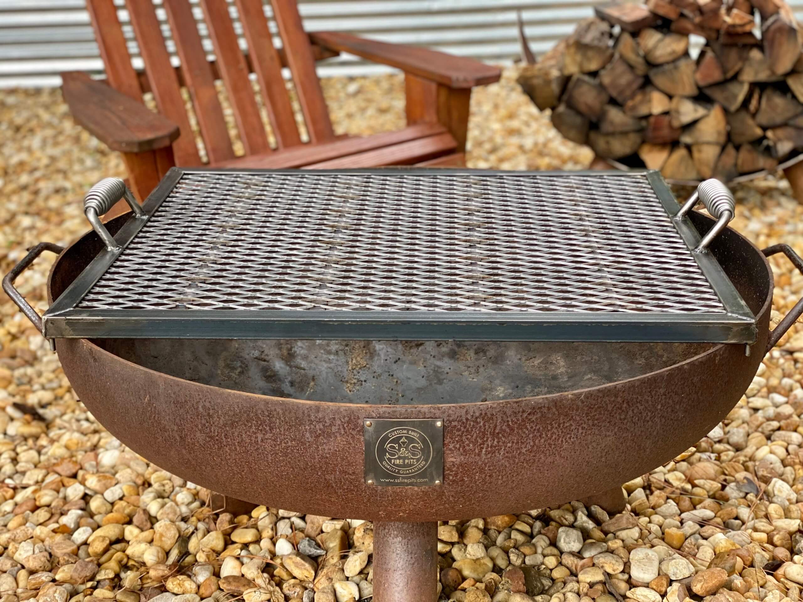 Handcrafted Fire Pit Cooking Grate, 36 Inch Round Grate For Outdoor Fire Pits