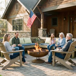 36” Elliptical Fire Pit on Flanged Base