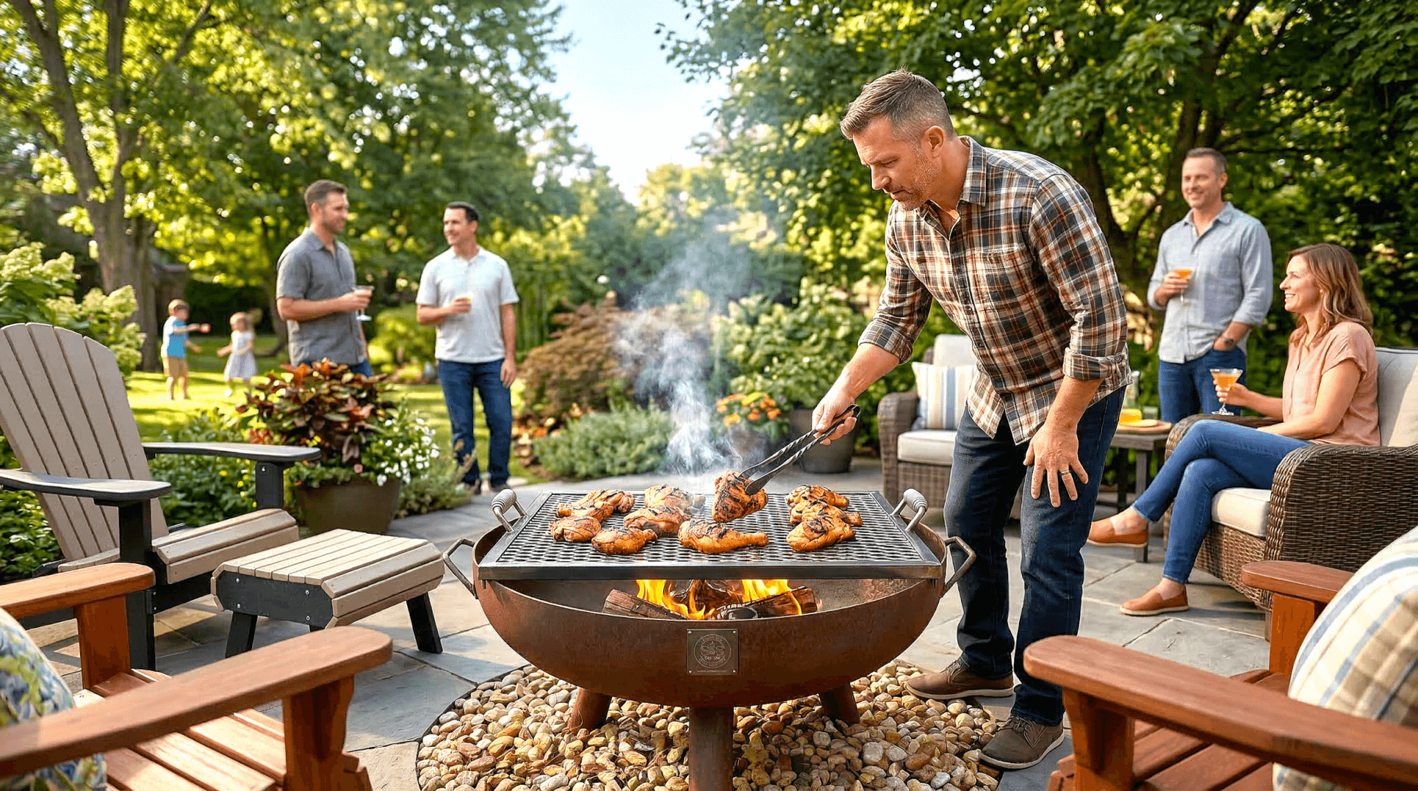 Heavy Duty Handcrafted Cooking Grate For 36" Fire Pit - Image 2