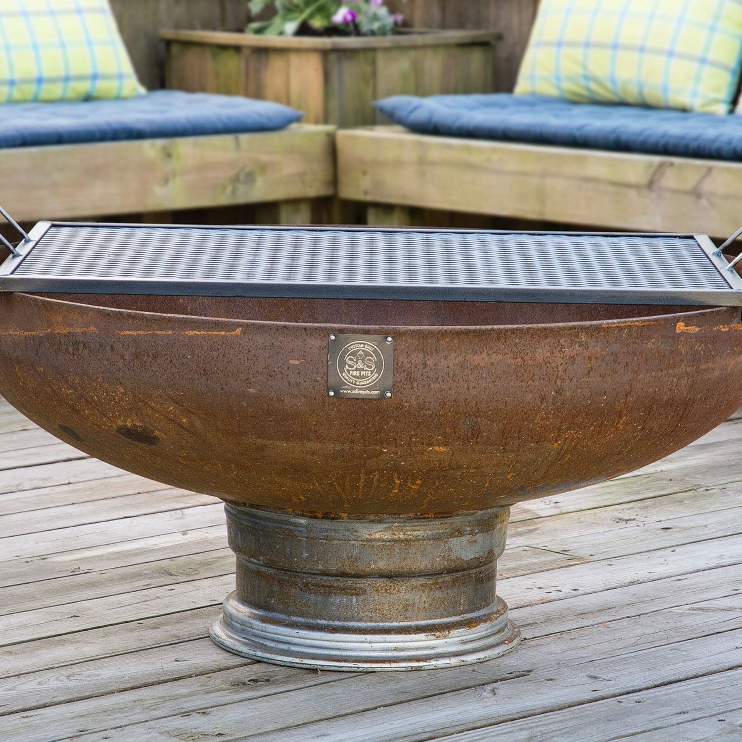 42″ Handcrafted Fire Pit Cooking Grate | | Custom Fire ...