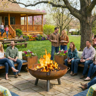 42” Elliptical Fire Pit on Legs