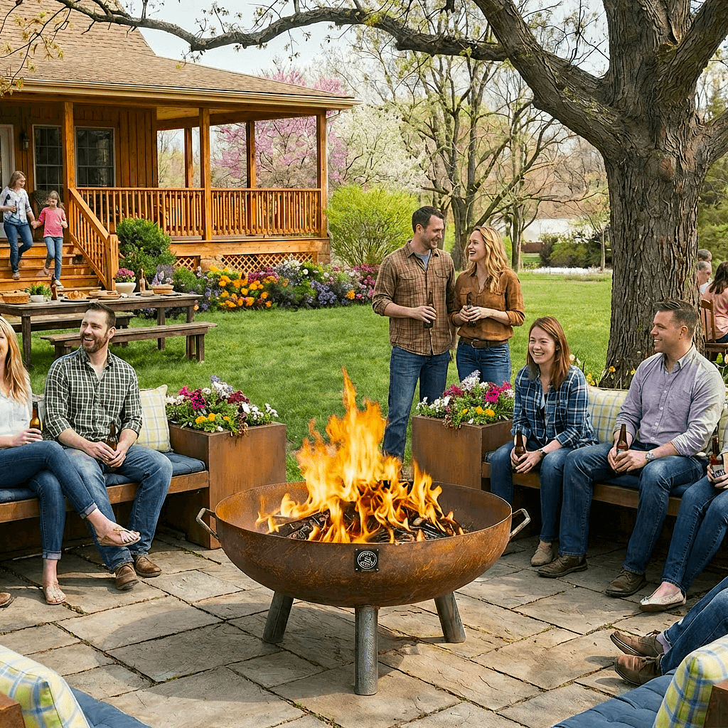 42” Elliptical Fire Pit on Legs