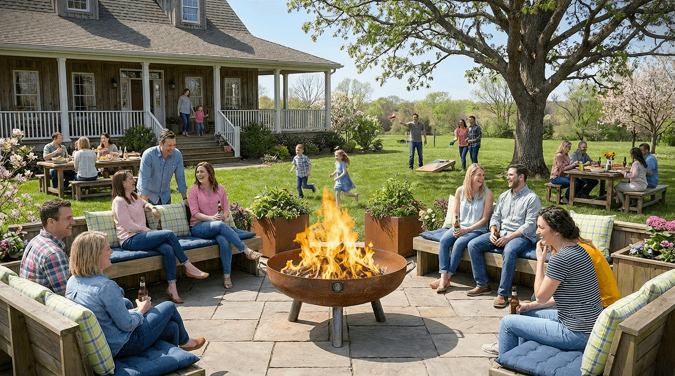 42” Elliptical Fire Pit on Legs - Image 2