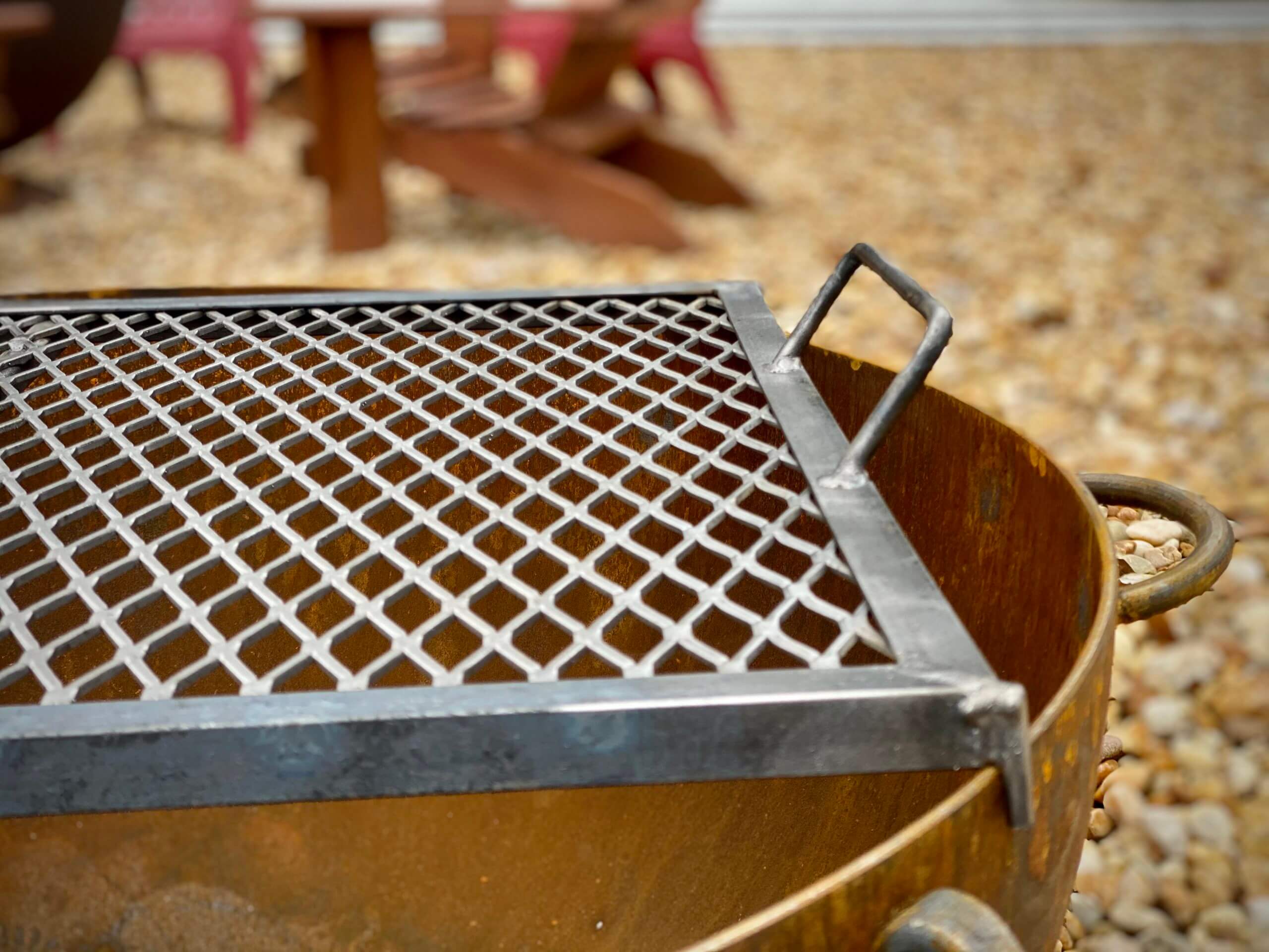 Heavy Duty Handcrafted Fire Pit Cooking Grate Custom Fire Pits Custom Fire Pit For Sale