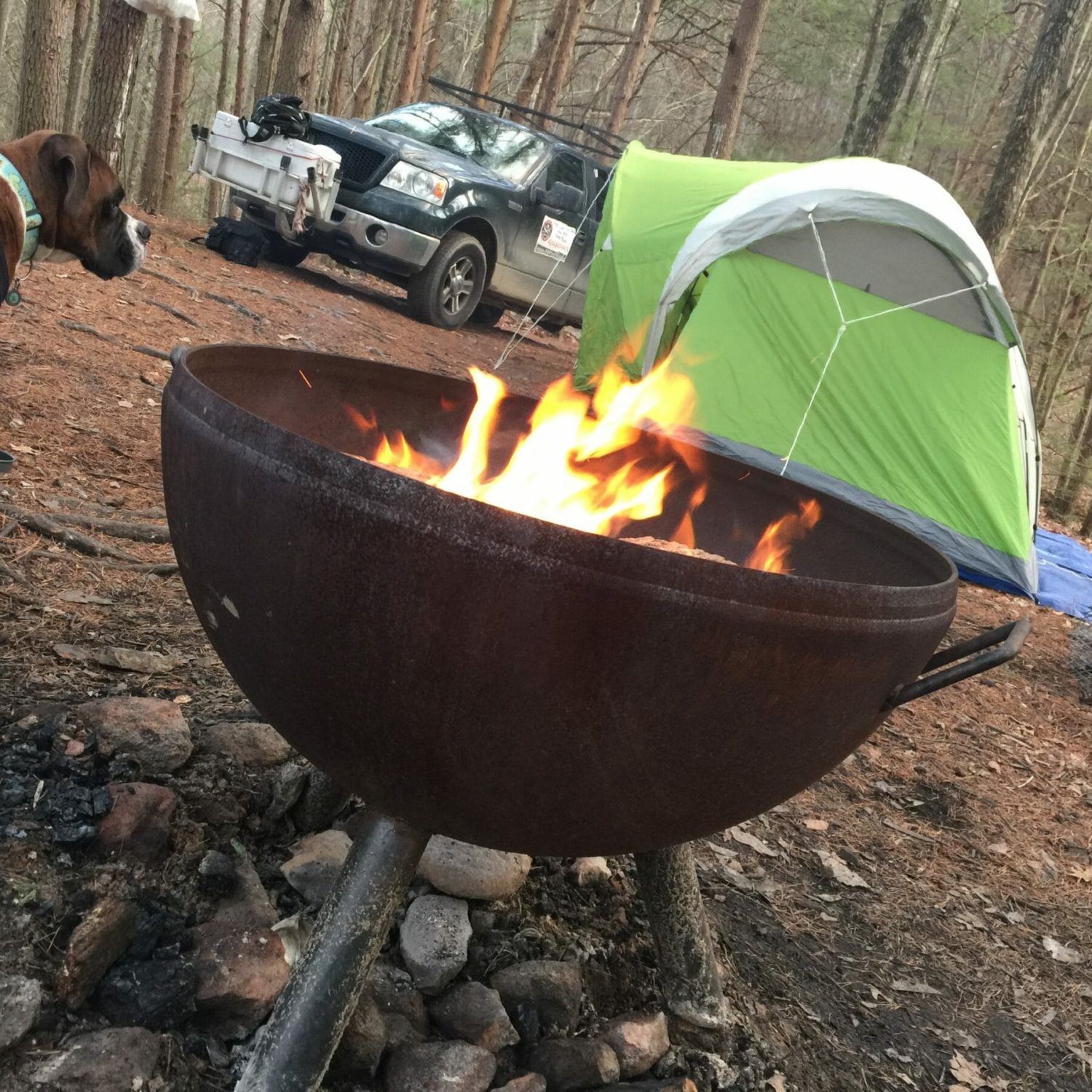 Taking A Fire Pit Camping, Standard Campground Fire Pit Size