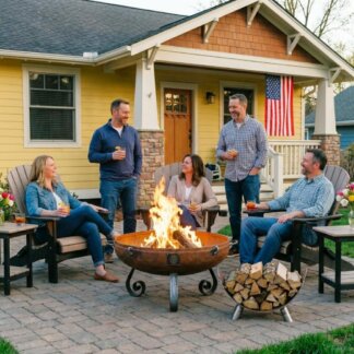 36" Decorative Elliptical Fire Pit