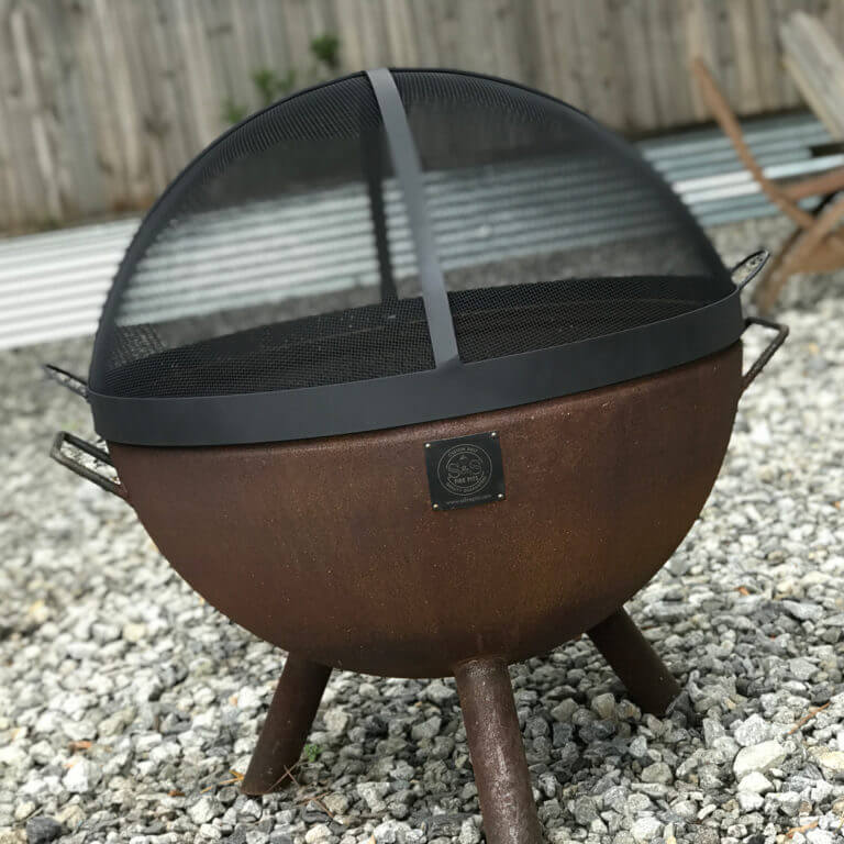 30" Dome Lift Off Fire Pit Screen Stainless Steel Custom Fire Pits