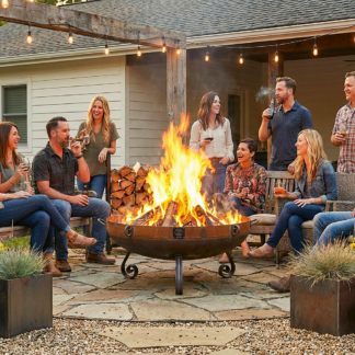 42" Decorative Elliptical Fire Pit