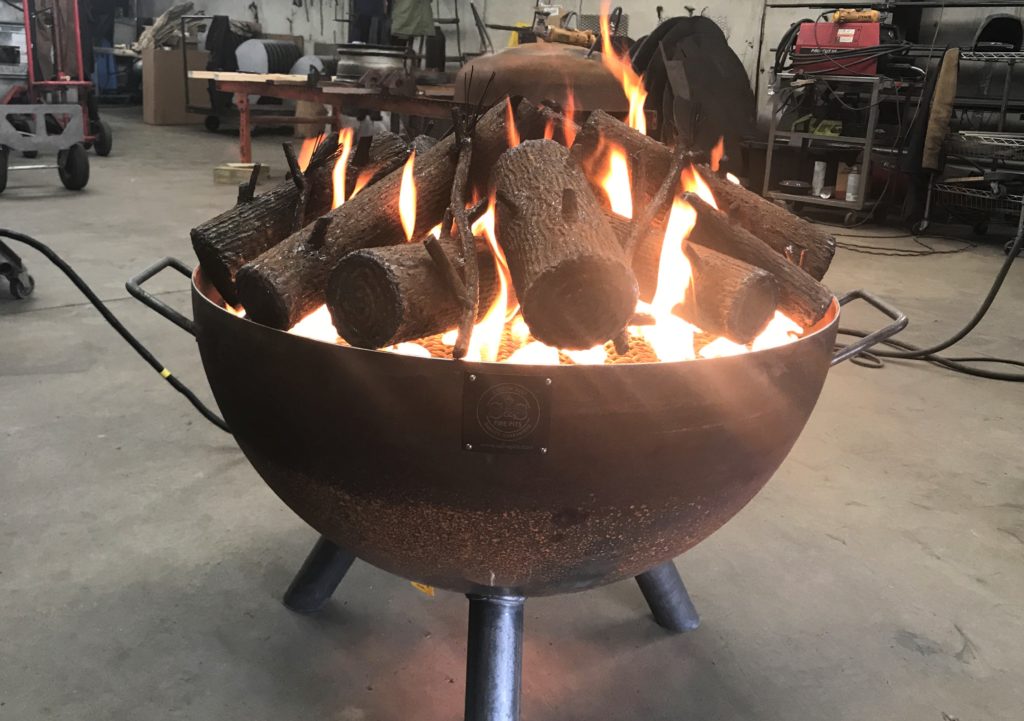36" Custom Steel Gas Log Set Custom Fire Pits Unique Fire Pits