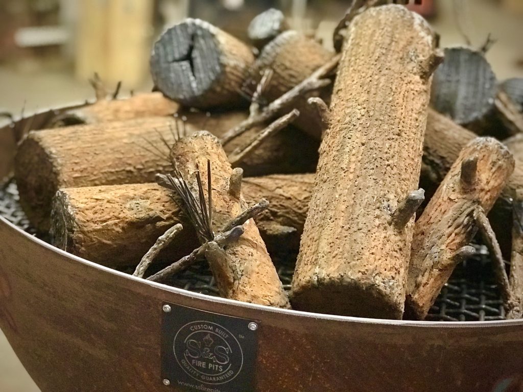 30" Custom Steel Gas Log Set Custom Fire Pits Unique Fire Pits