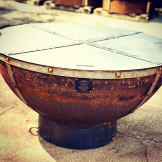 37 inch steel fire pit snuffer lid for extinguishing fire.