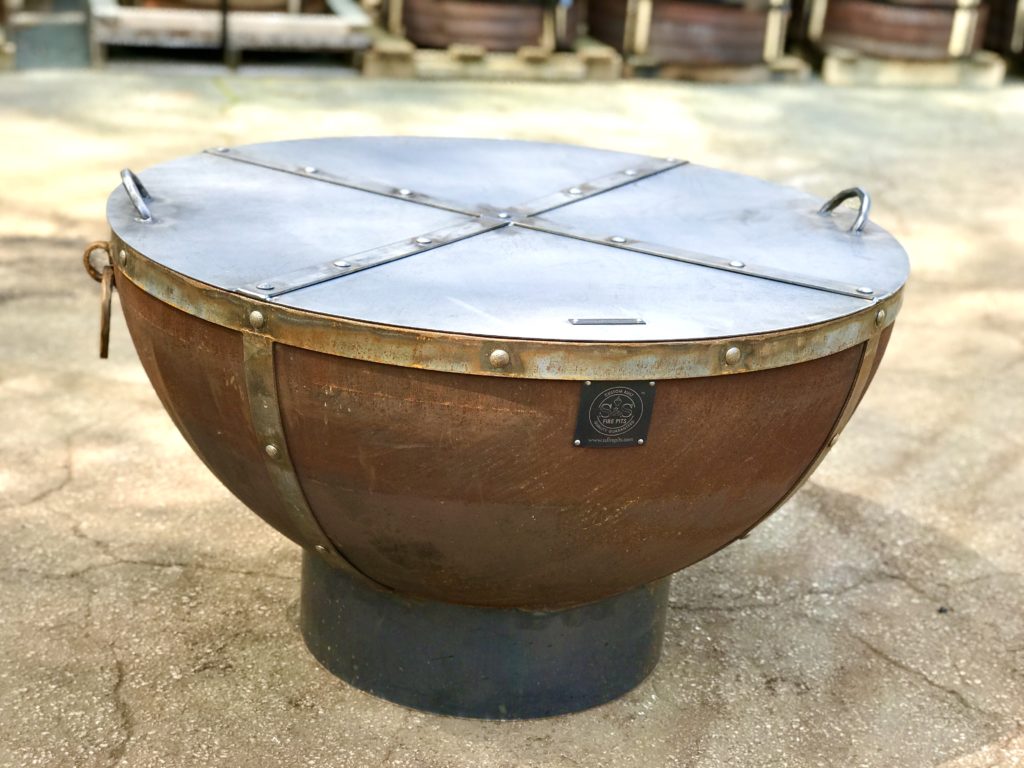 30" Handcrafted Cauldron Snuffer Lid for Fire Pit Custom Fire Pits