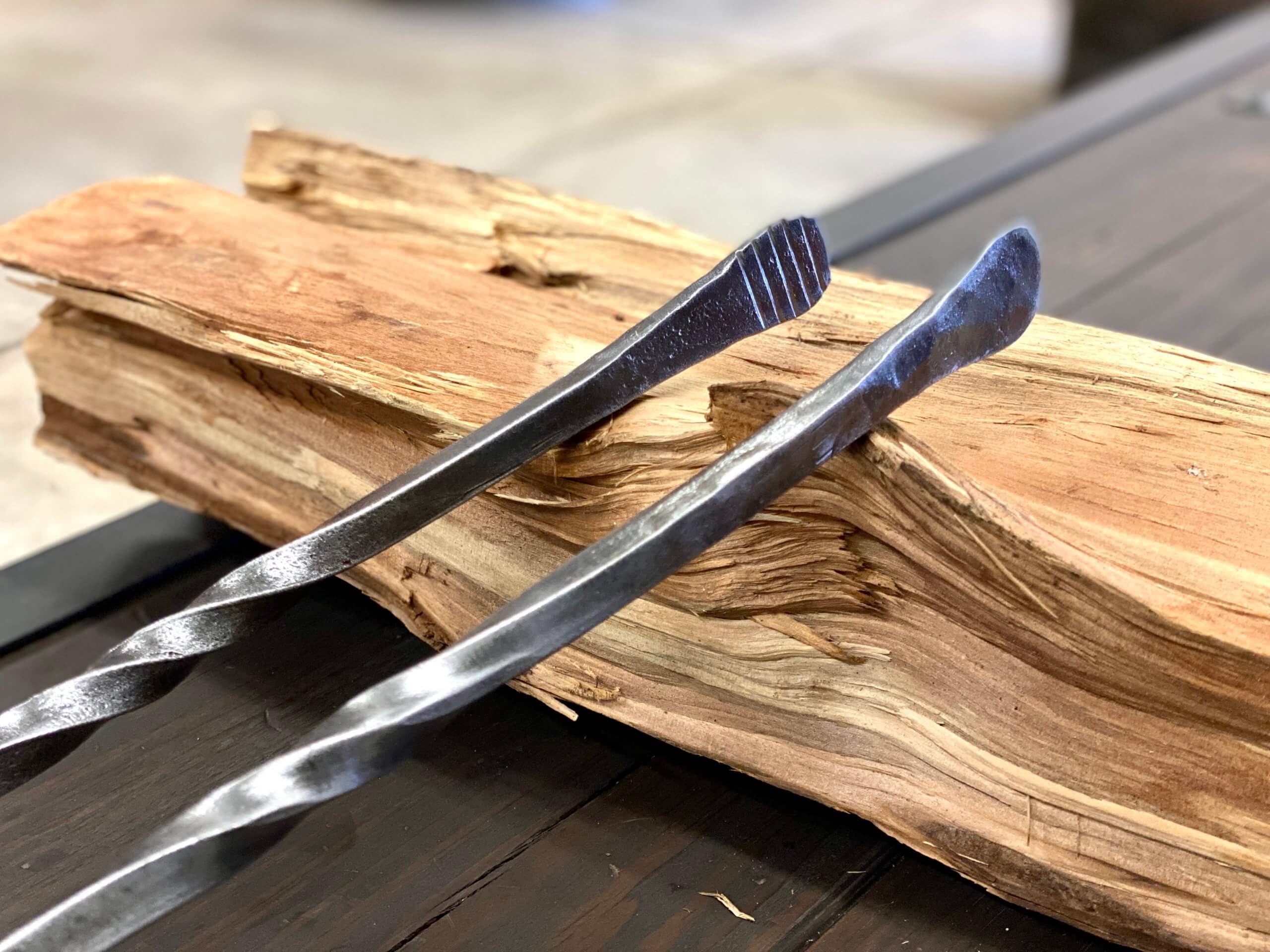 Carbon Steel Handcrafted Cooking Tongs