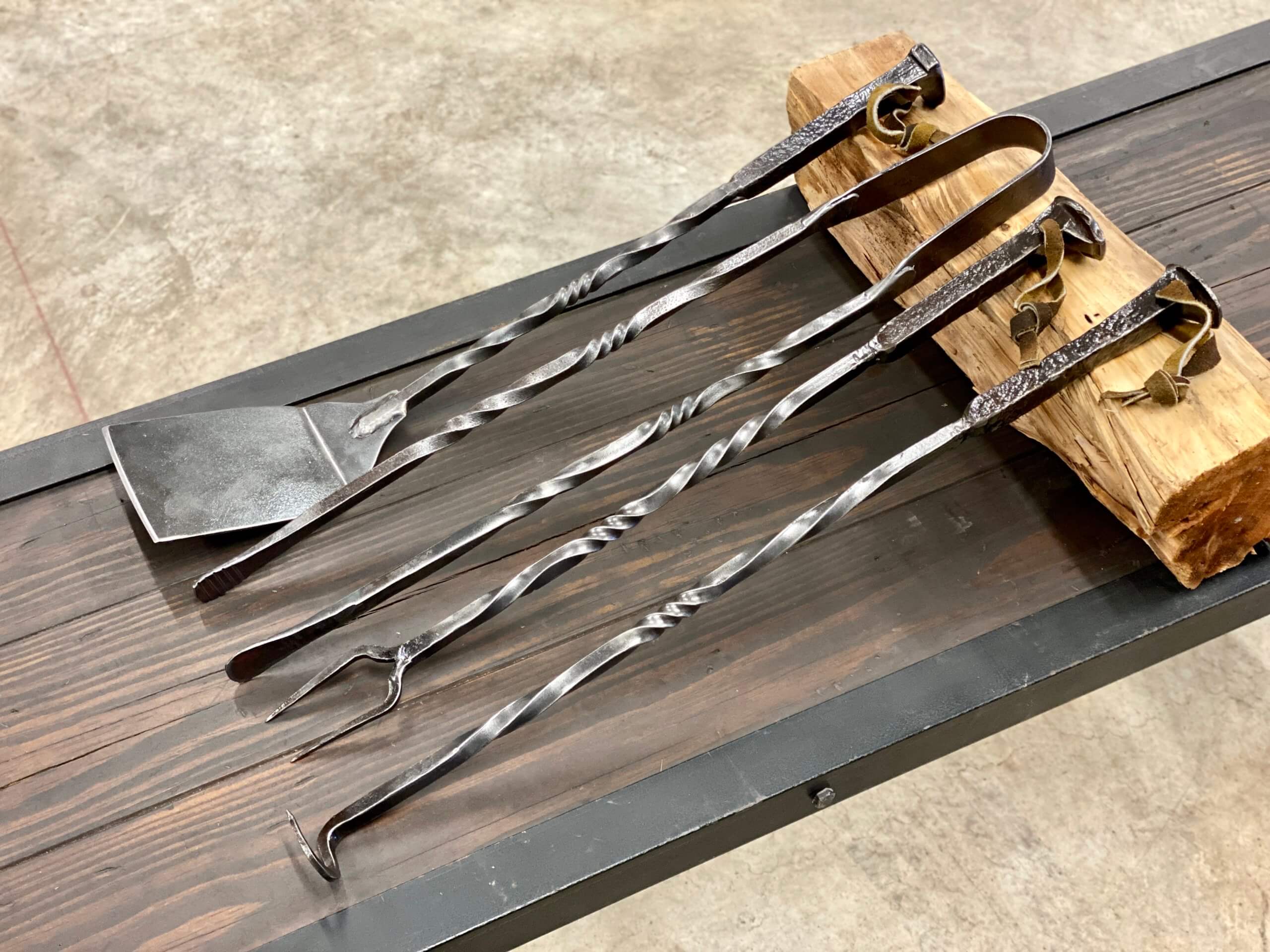 Carbon Steel Handcrafted Cooking Tool Set, Custom Fire Pits, Custom Fire  Pit For Sale