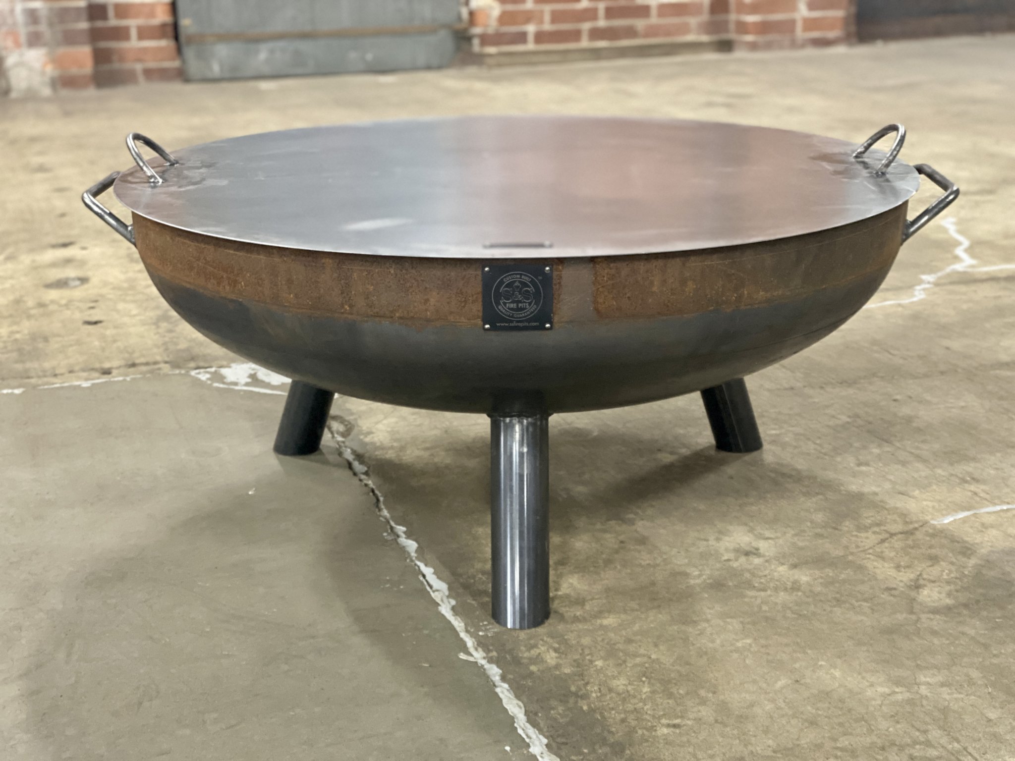 42" Rainproof Round Fire Pit Cover (To Be Used Over Snuffer Lid