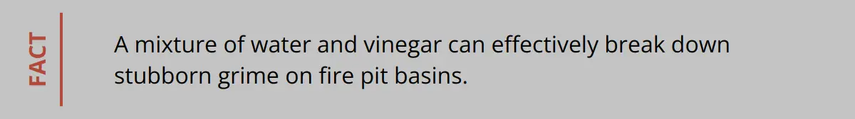 Fact - A Mixture Of Water And Vinegar Can Effectively Break Down Stubborn Grime On Fire Pit Basins.