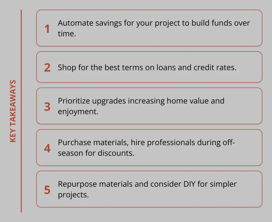 Key Takeaways - How To Finance Your Outdoor Upgrades