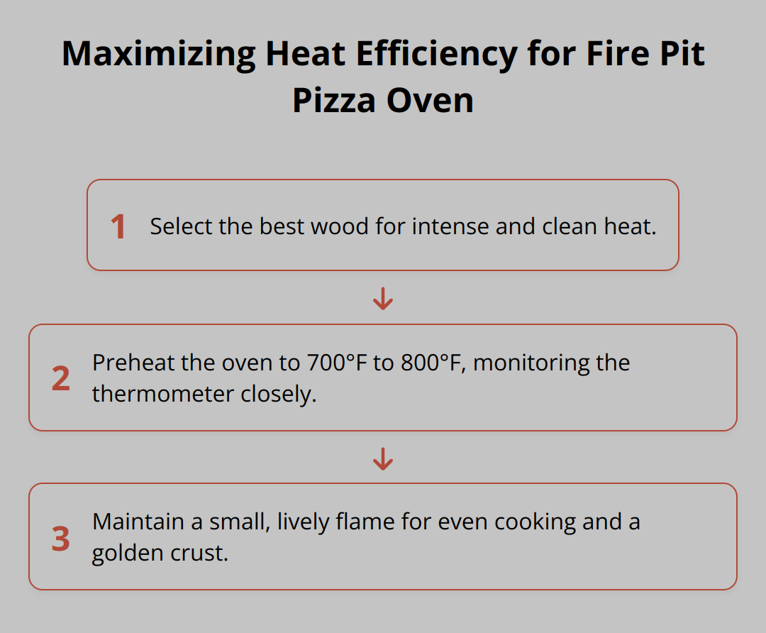 Flow Chart - Maximizing Heat Efficiency for Fire Pit Pizza Oven