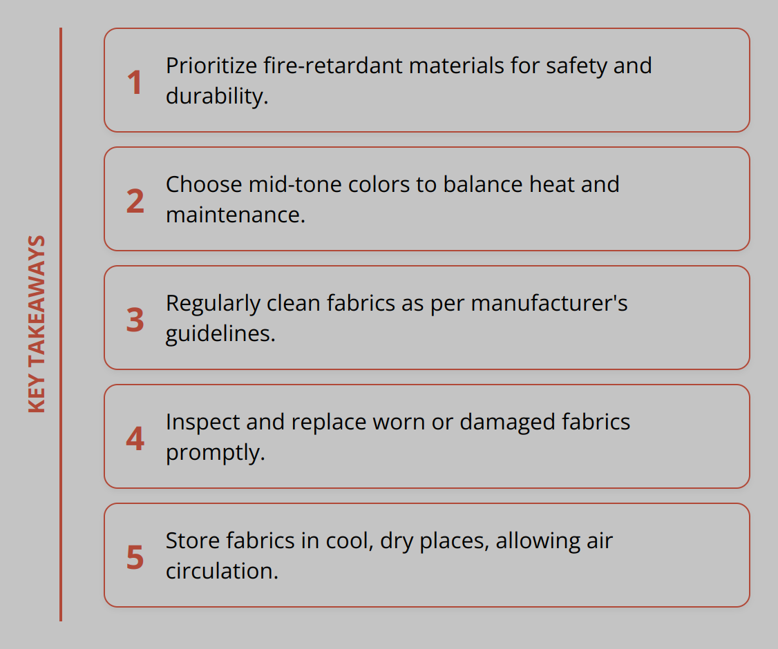 Key Takeaways - How to Select Safe Fabrics for Your Fire Pit Area