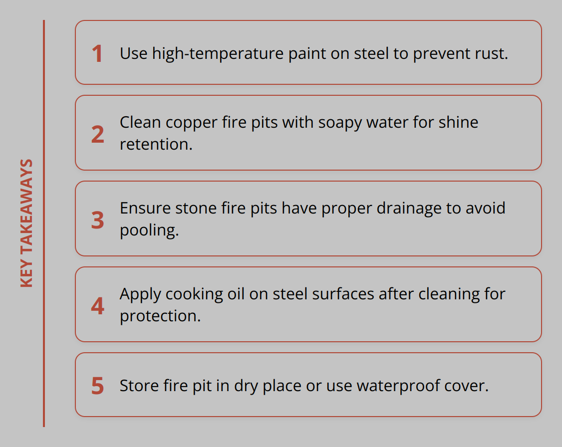 Key Takeaways - Fire Pit Maintenance Tips: Best Practices