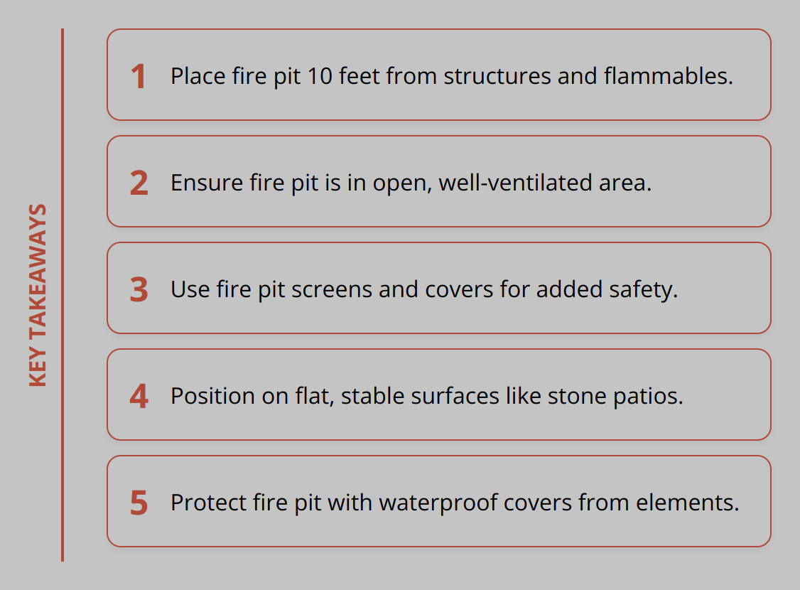 Key Takeaways - Fire Pit Placement Tips: What You Need to Know