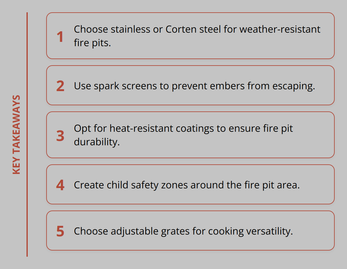 Key Takeaways - Modern Fire Pit Features: What You Need to Know
