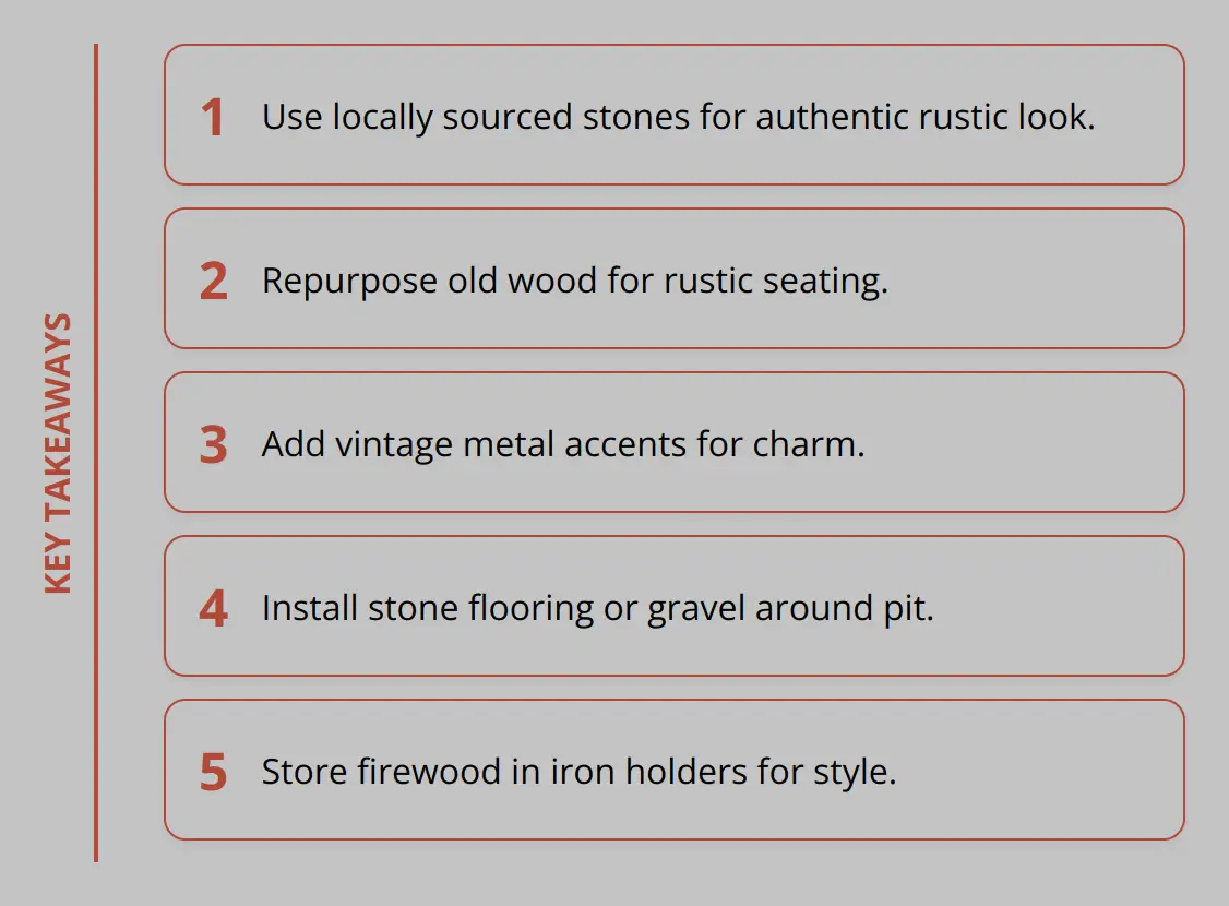 Key Takeaways - Rustic Fire Pit Settings [Guide]