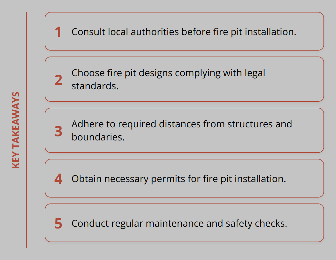 Key Takeaways - Why Understanding Fire Pit Zoning Laws is Essential