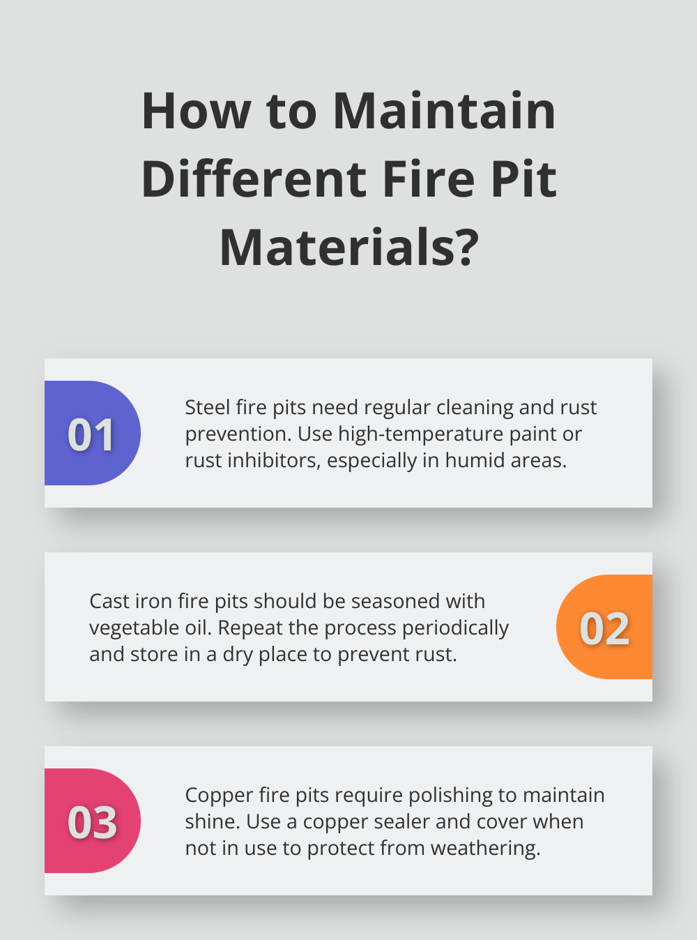 Fact - How to Maintain Different Fire Pit Materials?