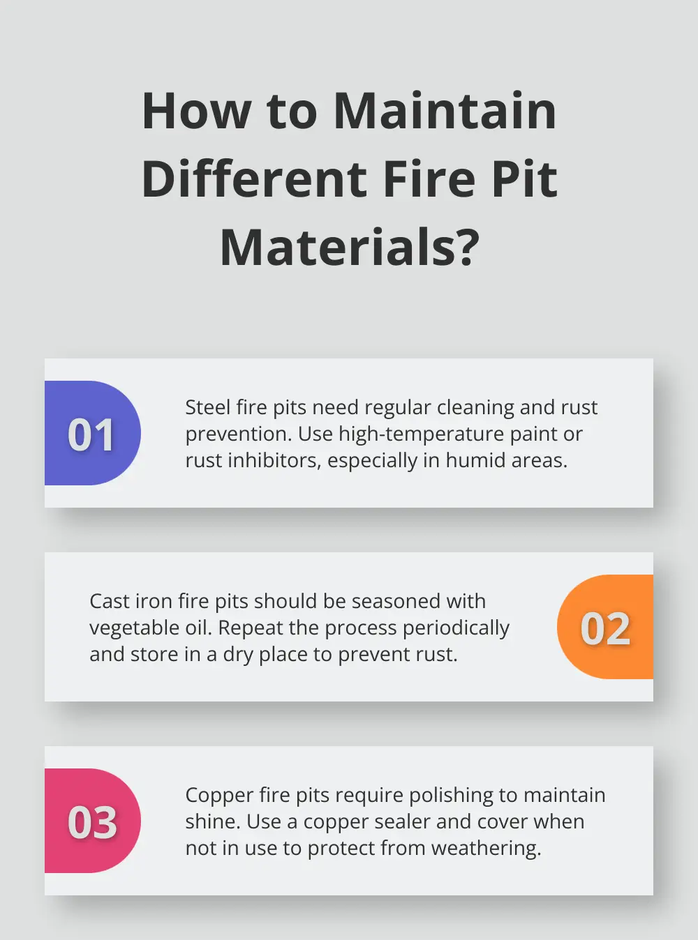 Fact - How To Maintain Different Fire Pit Materials?
