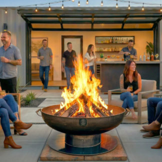 42” Elliptical "One Off" Fire Pit on Ring Base